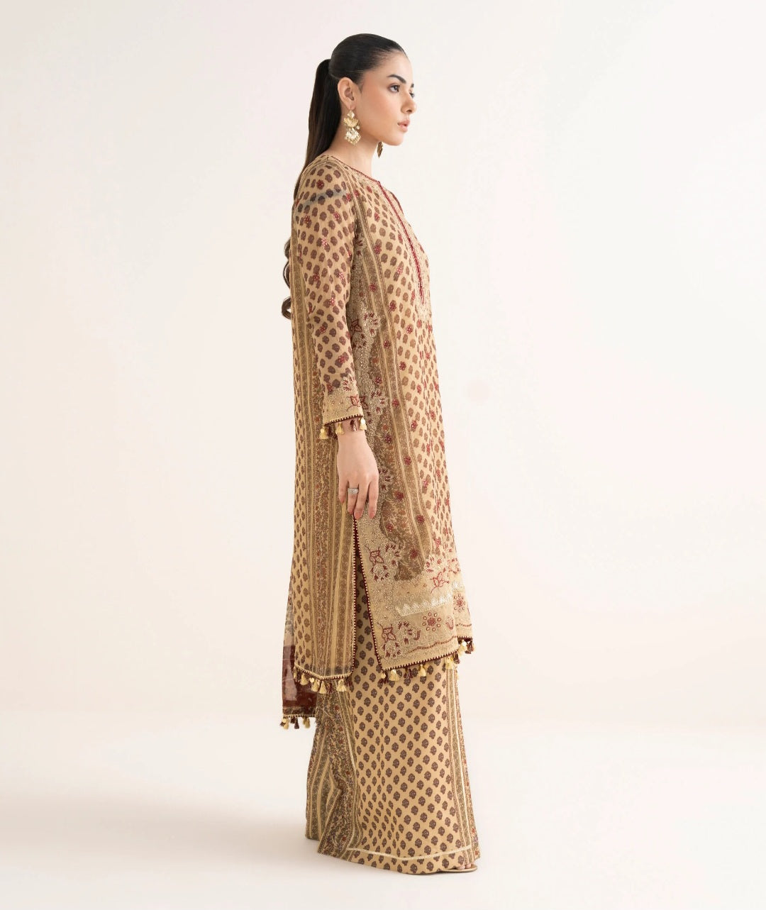 Sapphire embroided chiffon