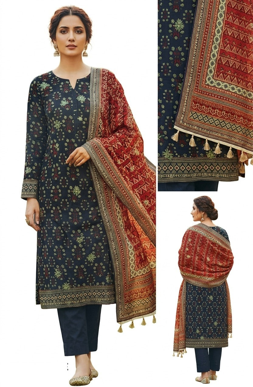 Sapphire.3 piece embroided - lawn