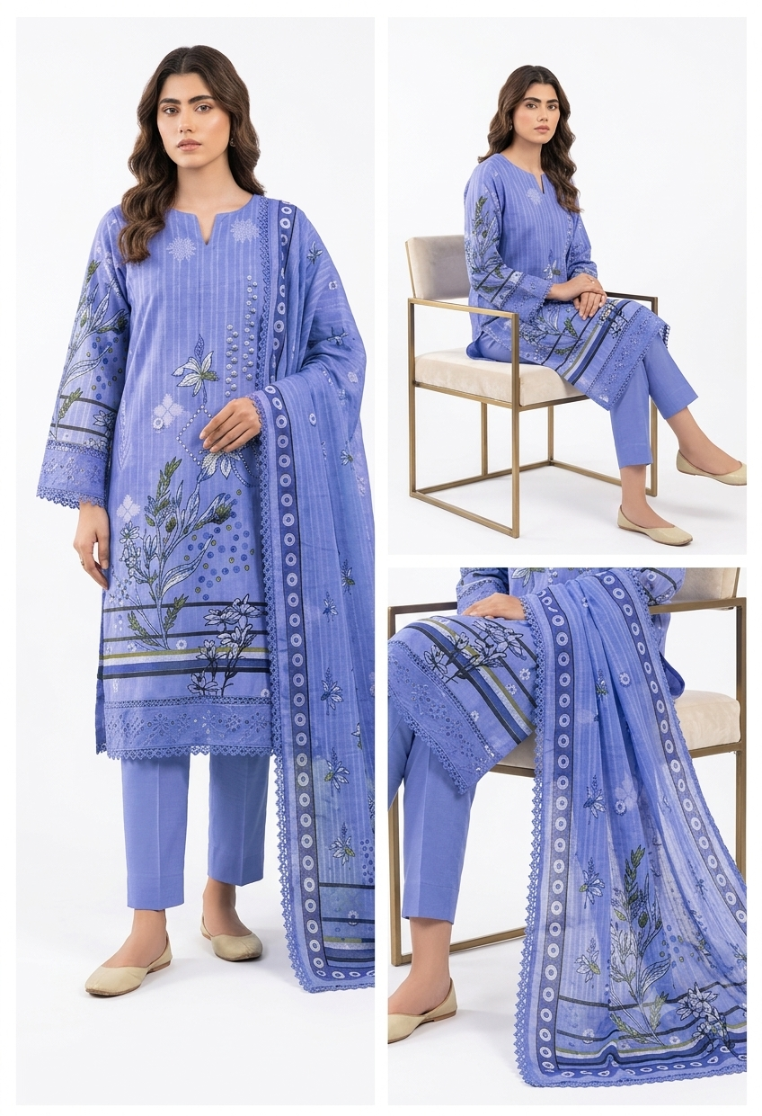 Kayseria 3 Piece Printed Lawn