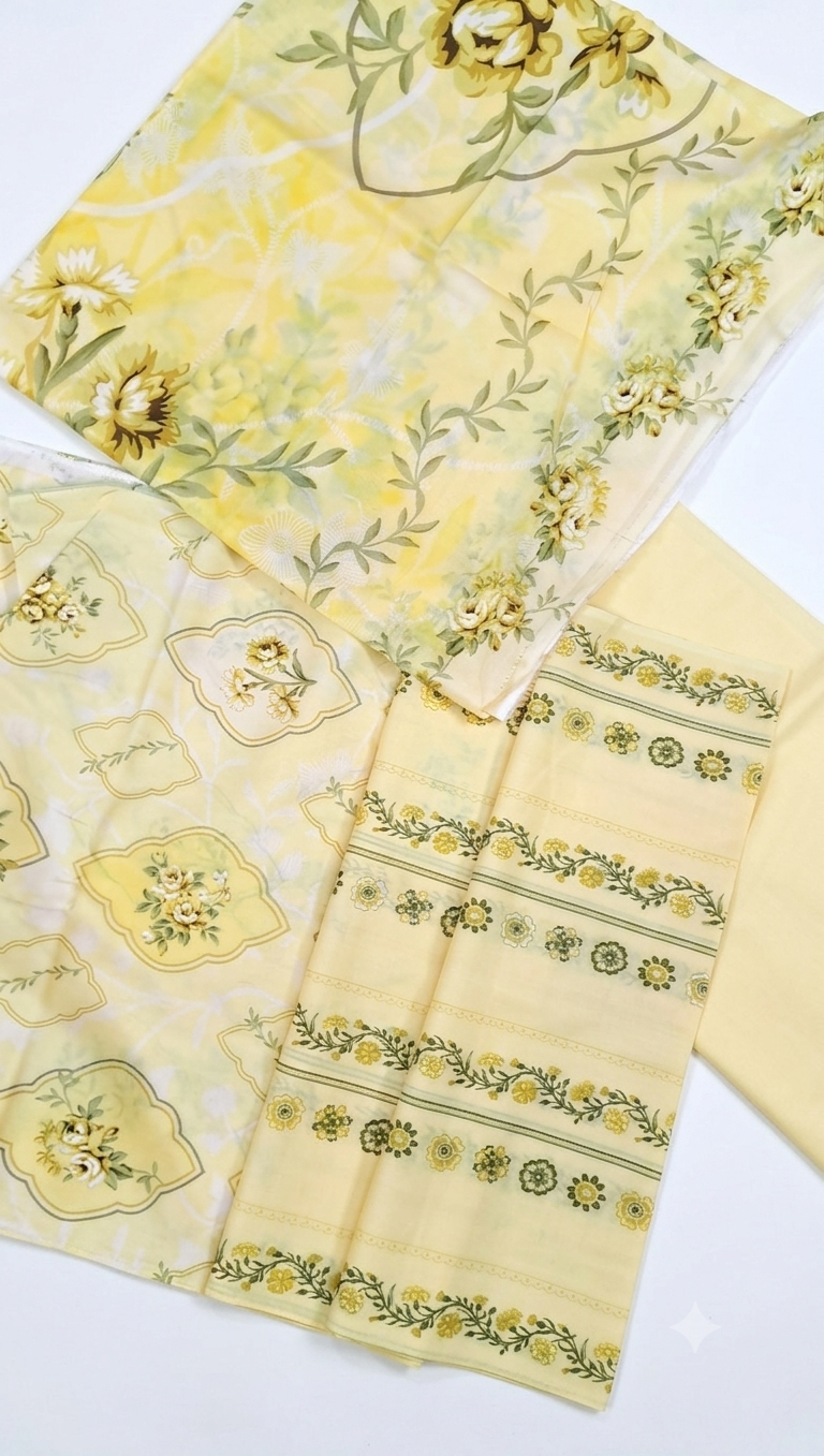 3 piece unstitch printed lawn
