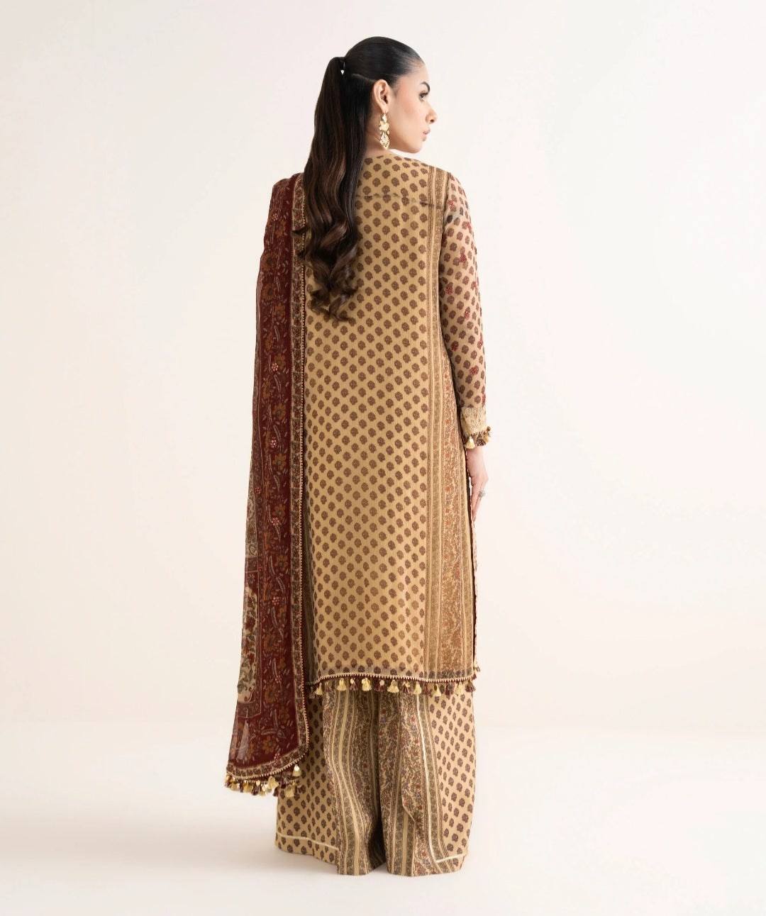 Sapphire embroided chiffon