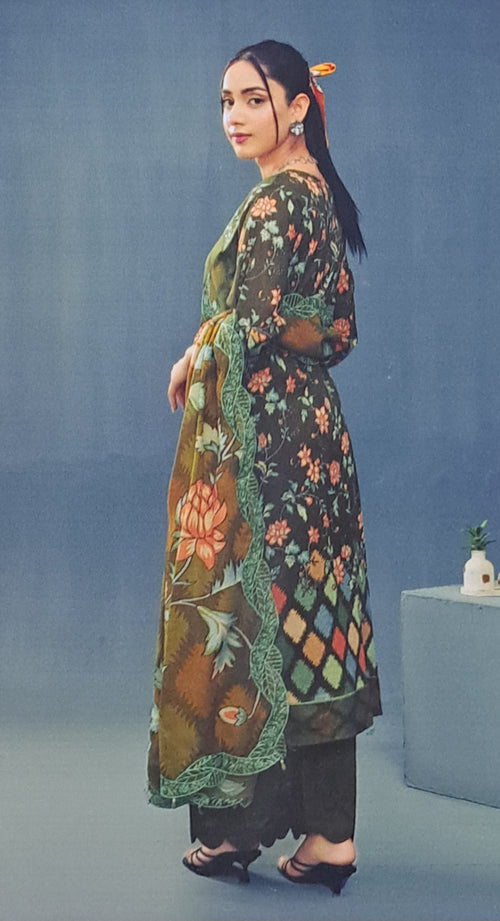 Ayeza.Premium airjet lawn 3pc digital printed embroided.unstitch