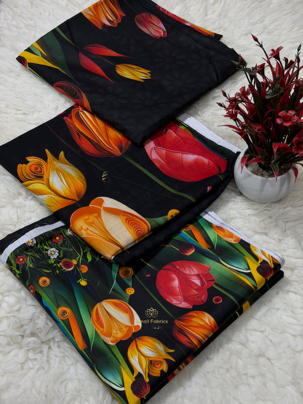 Premium lawn 3 piece floral unstitch