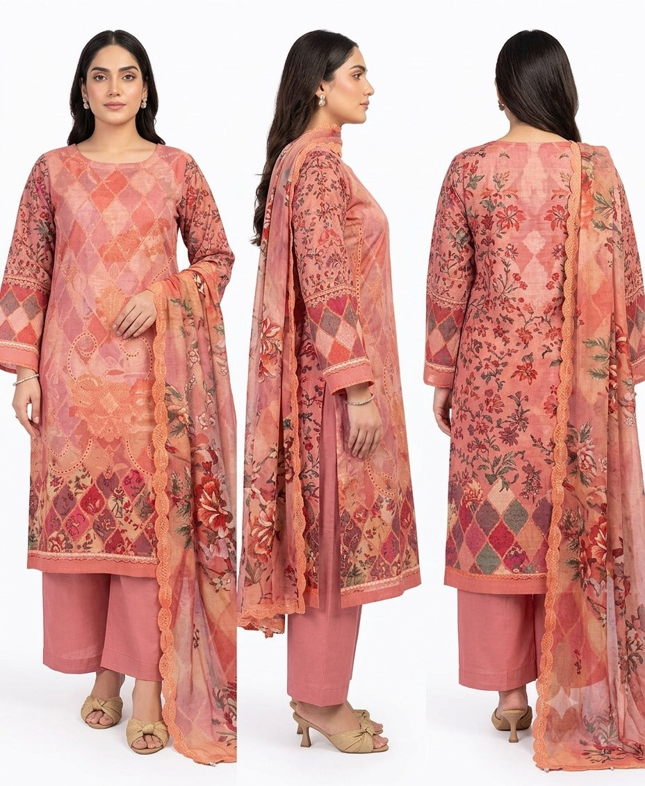 Ayeza.3pc.unstitch .embroided
