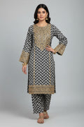Xig xag all  over lawn print2 pc